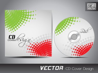 CD cover design template with text space. EPS 10. clipart