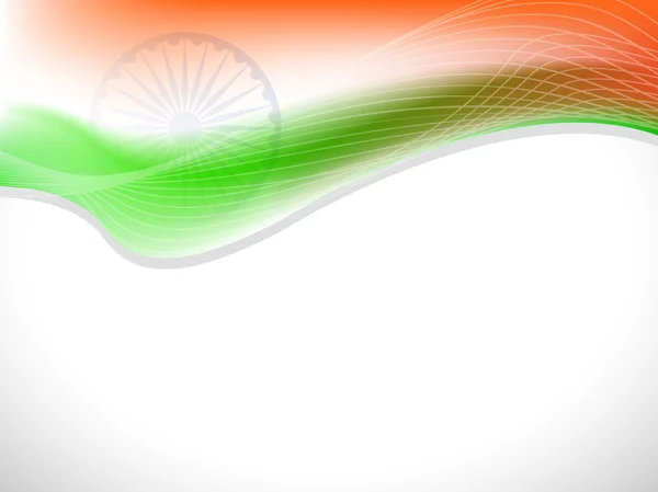 Indiska flaggan våg. EPS 10. — Stock vektor