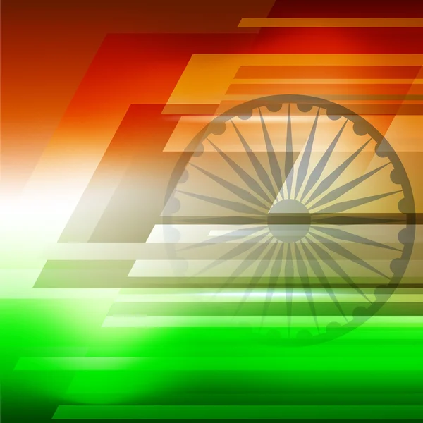 闪闪发亮的印度国旗背景。10 eps. — 图库矢量图片