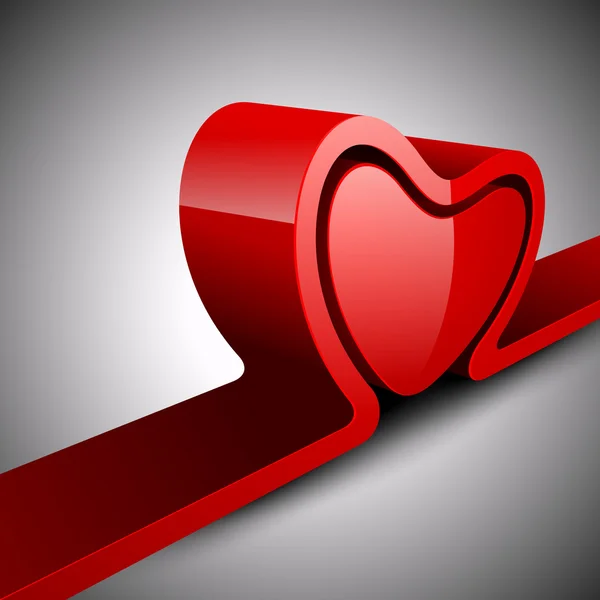 Red Valentine Heart. SPE 10 . — Image vectorielle