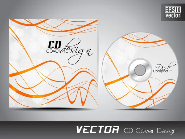 Plantilla de diseño de cubierta de CD con espacio de texto. EPS 10 . — Vector de stock