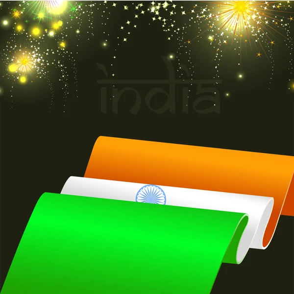 Ινδική σημαία υπόβαθρο κυμάτων. EPS 10. — Διανυσματικό Αρχείο