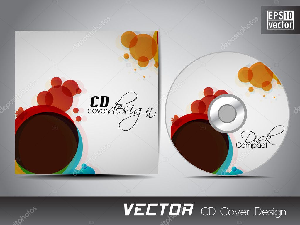 CD cover design template with text space. EPS 10.