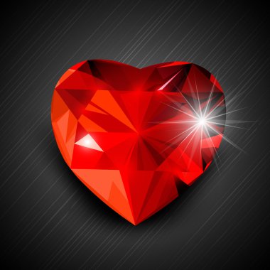 Kırmızı valentine kalp. EPS 10.