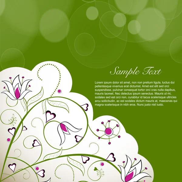 Hermoso fondo floral con espacio para su mensaje. EPS 10 . — Vector de stock