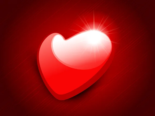Röd valentine hjärta. EPS 10. — Stock vektor