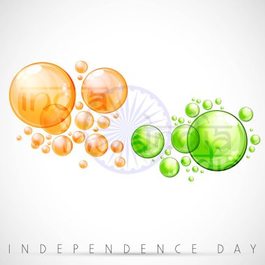 Creative Indian Flag background with water bubbles. EPS 10. clipart