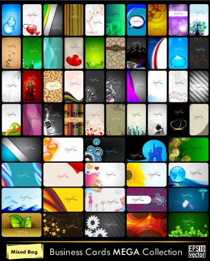 Mega collection of 60 abstract professional and designer busines clipart