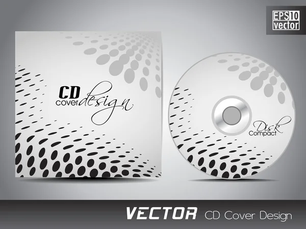 CD cover presentation mallen med kopia utrymme och halfto — Stock vektor