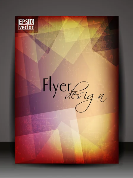 Corporate Flyer, Banner oder Coverdesign mit abstraktem Grunge — Stockvektor
