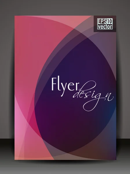 Volante corporativo, pancarta o diseño de portada con d abstracto colorido — Vector de stock