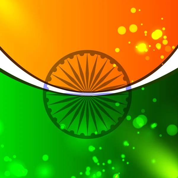 Lesklé indická vlajka vlny pozadí. EPS 10. — Stockový vektor
