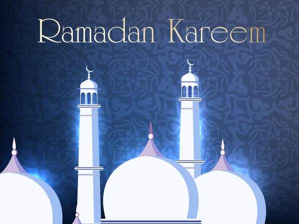 Ramadán Kareem fondo con mezquita o Masjid. EPS 10 . — Vector de stock