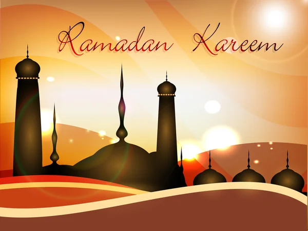 Ramadán Kareem fondo con mezquita o Masjid. EPS 10 . — Archivo Imágenes Vectoriales