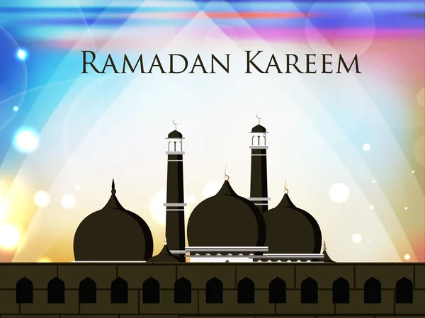 Ramadan Kareem sfondo con moschea o Masjid. EPS 10 . — Vettoriale Stock