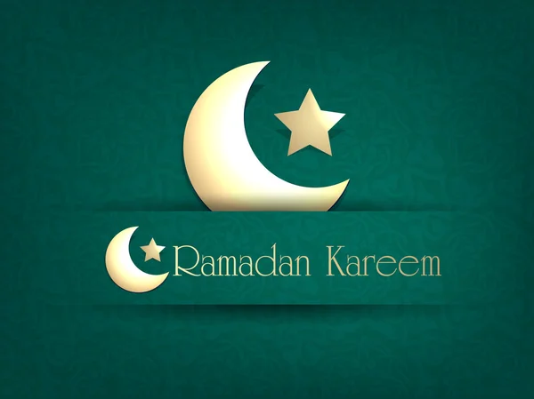 Ilustração da Lua com Estrela para Ramadã Kareem. EPS 10 . — Vetor de Stock