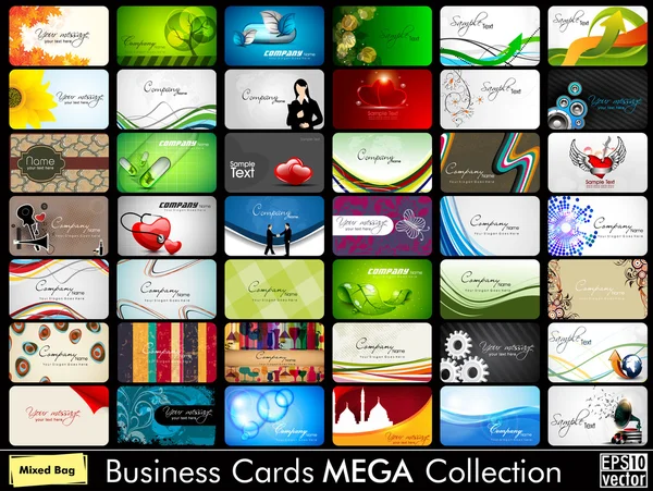 Mega collection av 42 abstrakt professionella och designer busines — Stock vektor