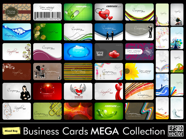 Mega collection of 40 abstract professional and designer busines