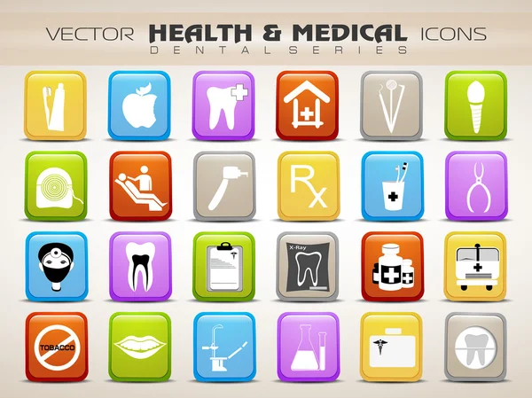 Icone mediche poste isolate su sfondo grigio. EPS 10 — Vettoriale Stock