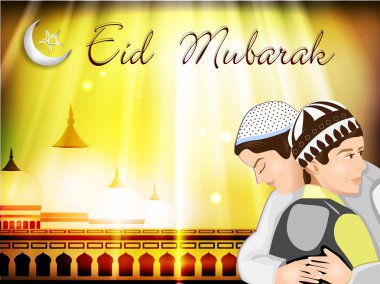 Eid Mubarak background. EPS 10. clipart