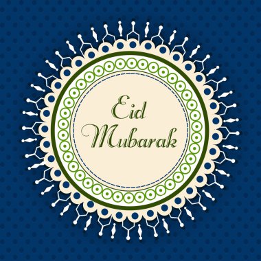 Eid Mubarak greeting card. EPS 10. clipart