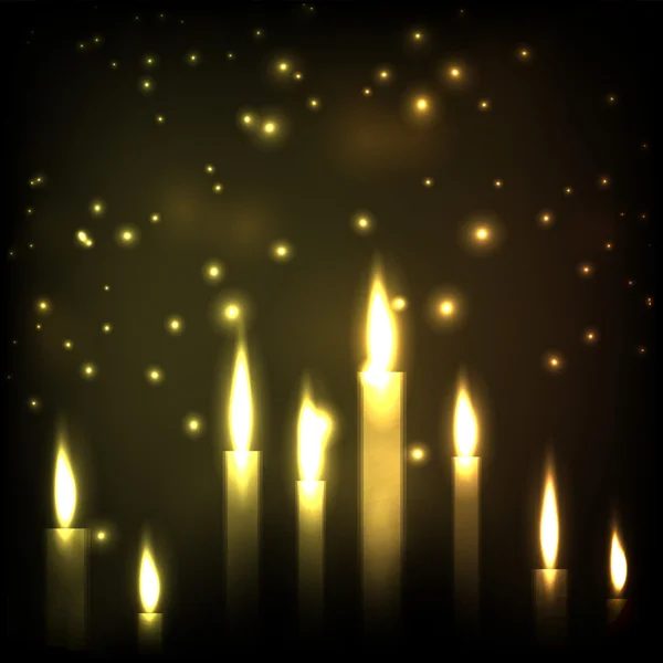 Illuminating candles theme for Diwali or Deepawali festival. EPS — Stock Vector