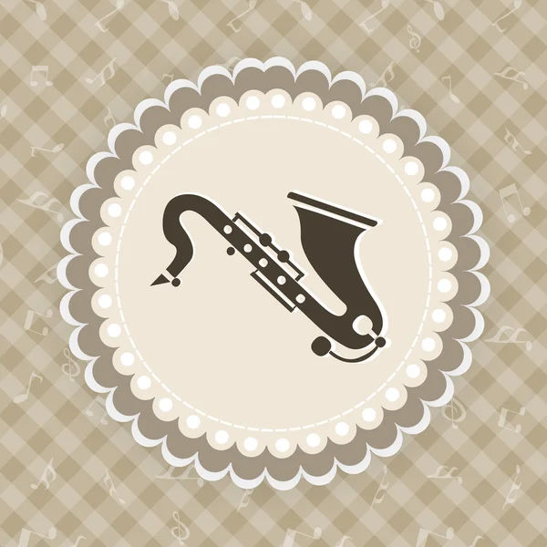 Concepto musical con saxofón. EPS 10 . — Archivo Imágenes Vectoriales