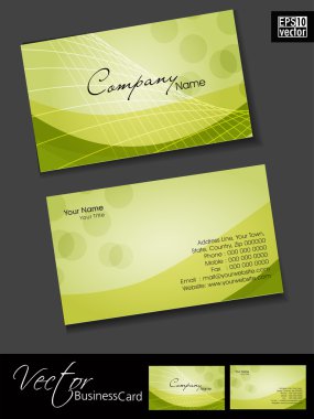 Professional business cards, template or visiting card set. Gree clipart