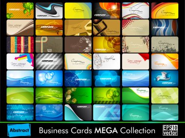 Professional business card set clipart