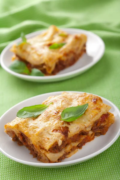 Classic lasagna bolognese — Stock Photo, Image
