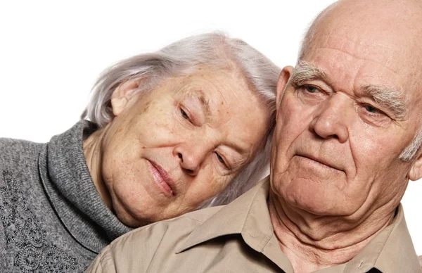 Porträtt av en vacker äldre par — Stockfoto