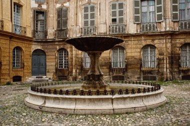 Fountain on Albertas square, Aix-en-Provence, France clipart
