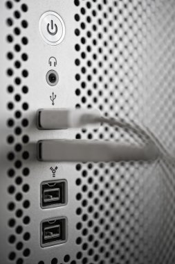 Usb and firewire connection ports clipart