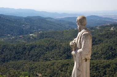 Beautiful view from Tibidabo hill, Spain clipart