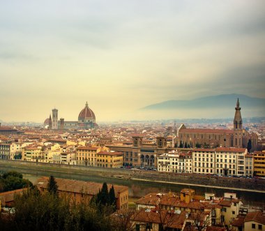 Florence city view from Piazzale Michelangelo, Italy clipart