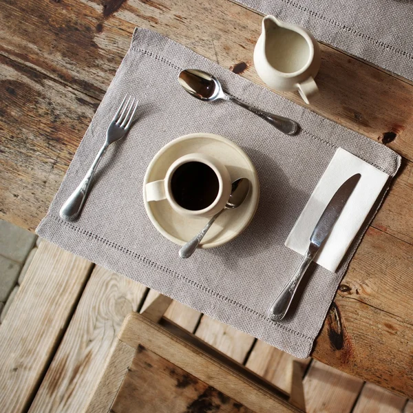 stock image Table setting in cafe