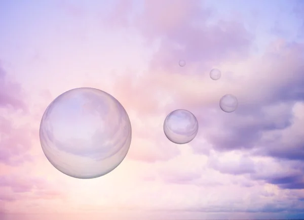 Magic bubbles in a sky — Stock Photo, Image
