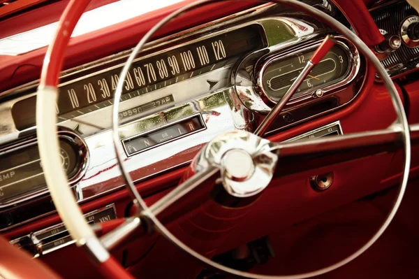 Vintage autó belső — Stock Fotó