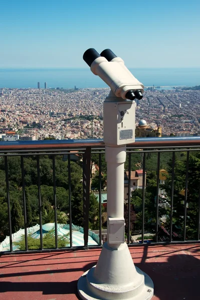 Panoramautsikt över Barcelona City — Stockfoto