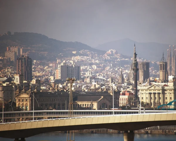 Widok na miasto Barcelona. — Zdjęcie stockowe