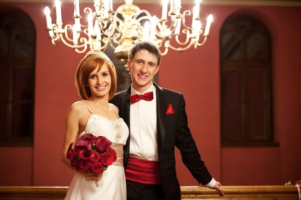 Onların düğün günü güzel Çift — Stok fotoğraf