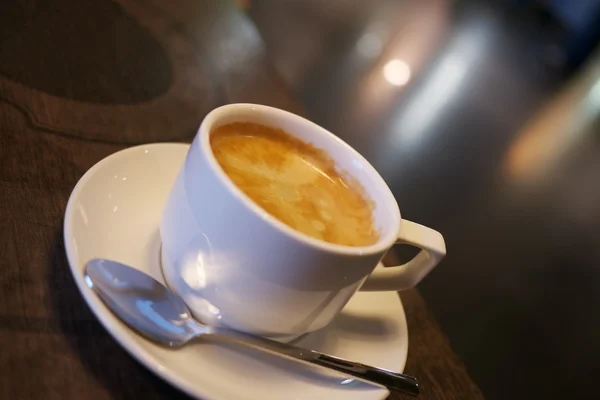 Närbild av en kaffekopp — Stockfoto