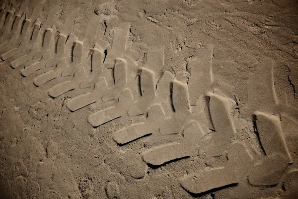 stock image Tire marks on a sand