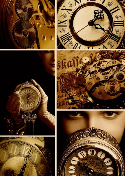 Tijd collage — Stockfoto