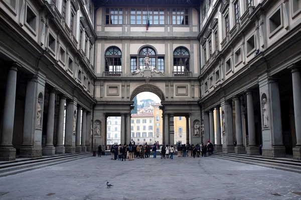 Галерея Уффици во Флоренции, Италия — стоковое фото