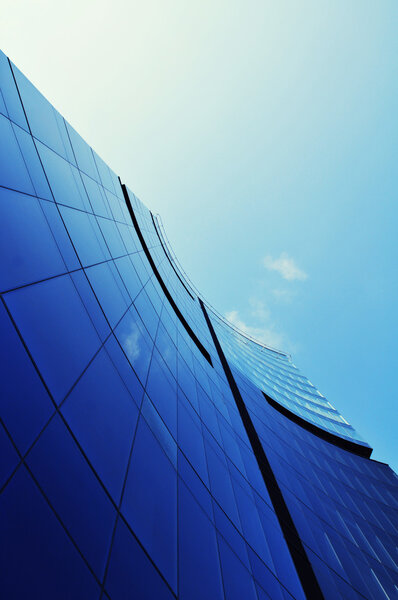 Office building on a background of the blue sky