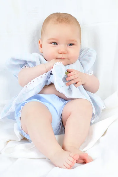 Portrait of the pretty white 4 months baby — Stock Photo, Image