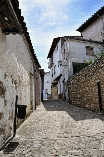 Ruas do próprio espanhol pequeno Morella . — Fotografia de Stock