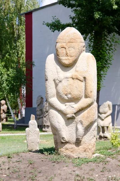 stock image Stone polovtsian sculpture in park-museum of Lugansk, Ukraine