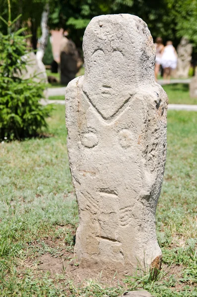 stock image Stone polovtsian sculpture in park-museum of Lugansk, Ukraine